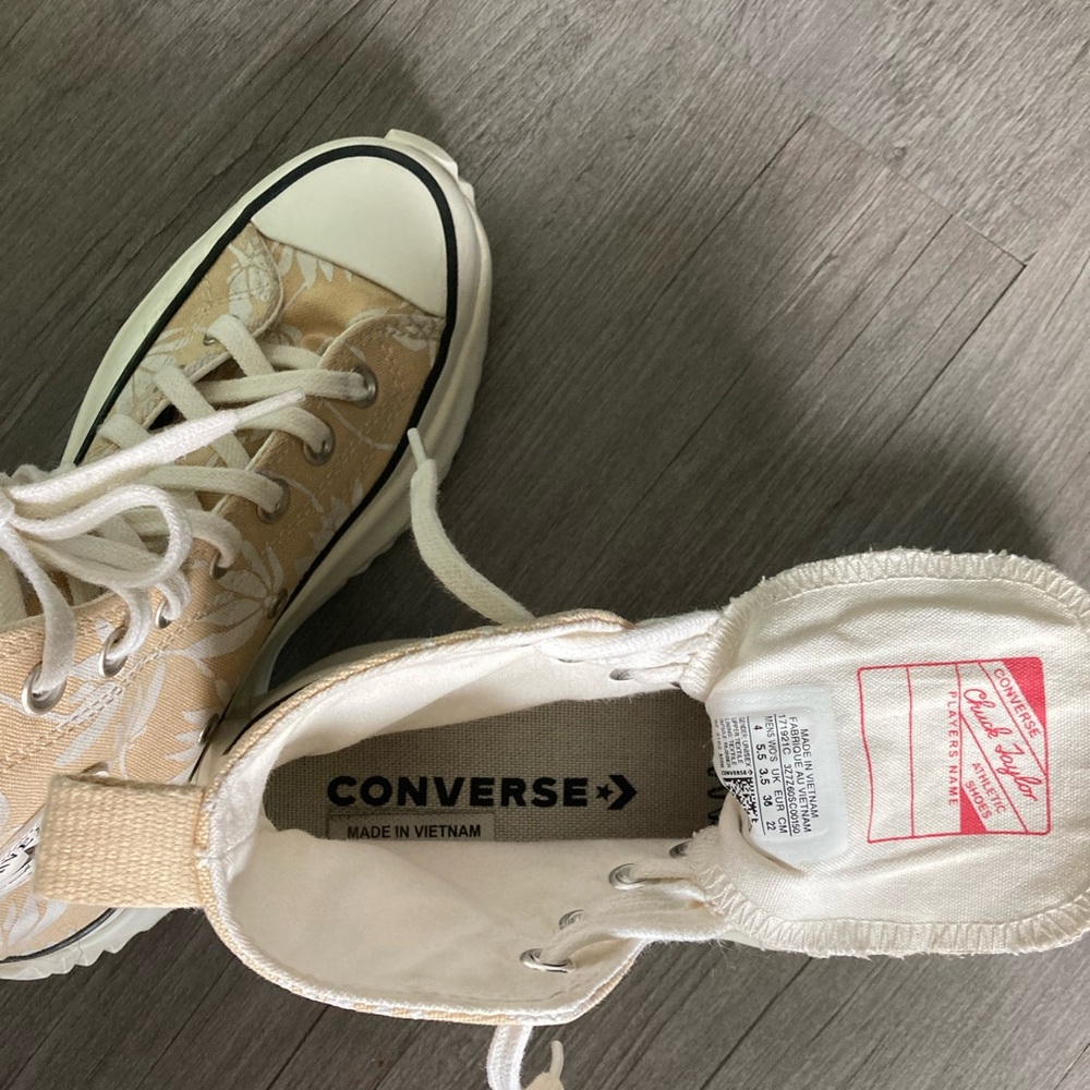 Converse Women’s Platform Canvas Run Star Hike Summer Spirit Floral High-Tops - Picture 14 of 15